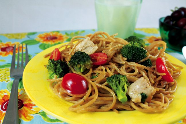 Plate of Summertime Spaghetti