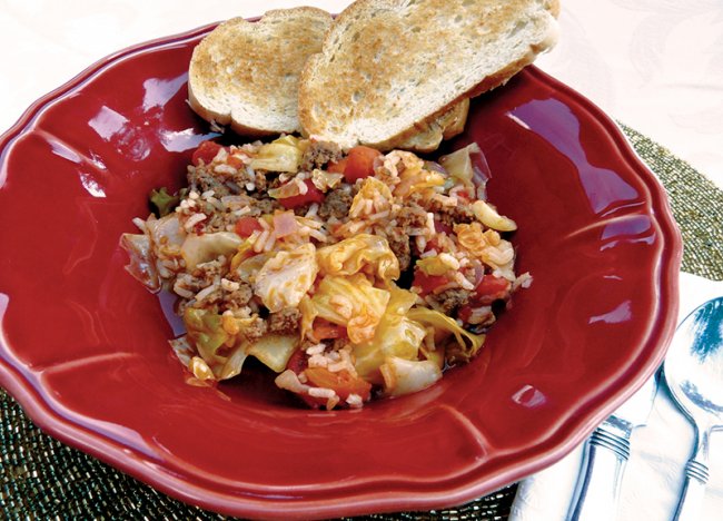 Bowl of Cabbage Roll Casserole