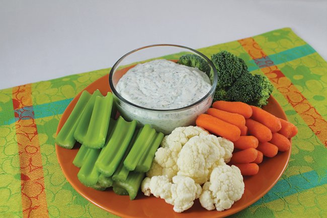 Plate with Homemade Ranch Dip