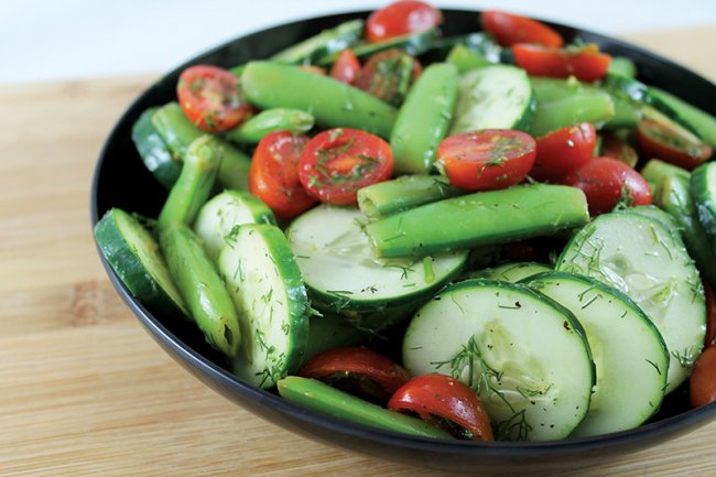 Plate of Summer Cucumber Dill Salad