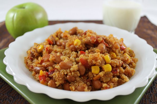 Bowl of Zesty Quinoa Chili