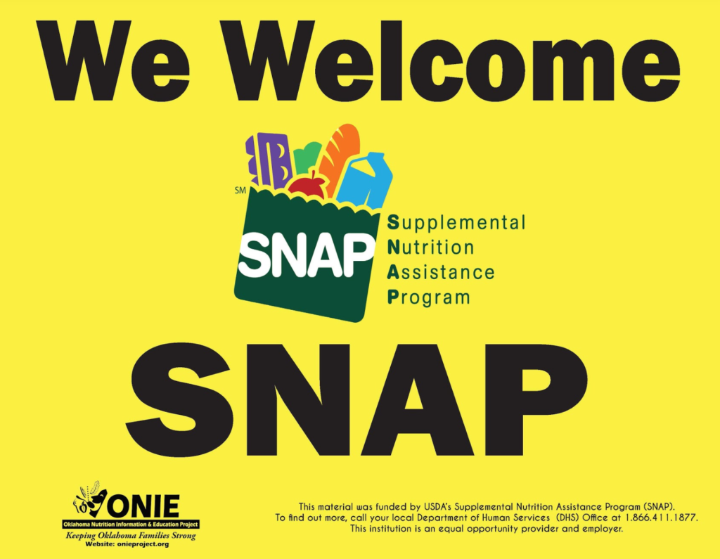 Welcome SNAP sign