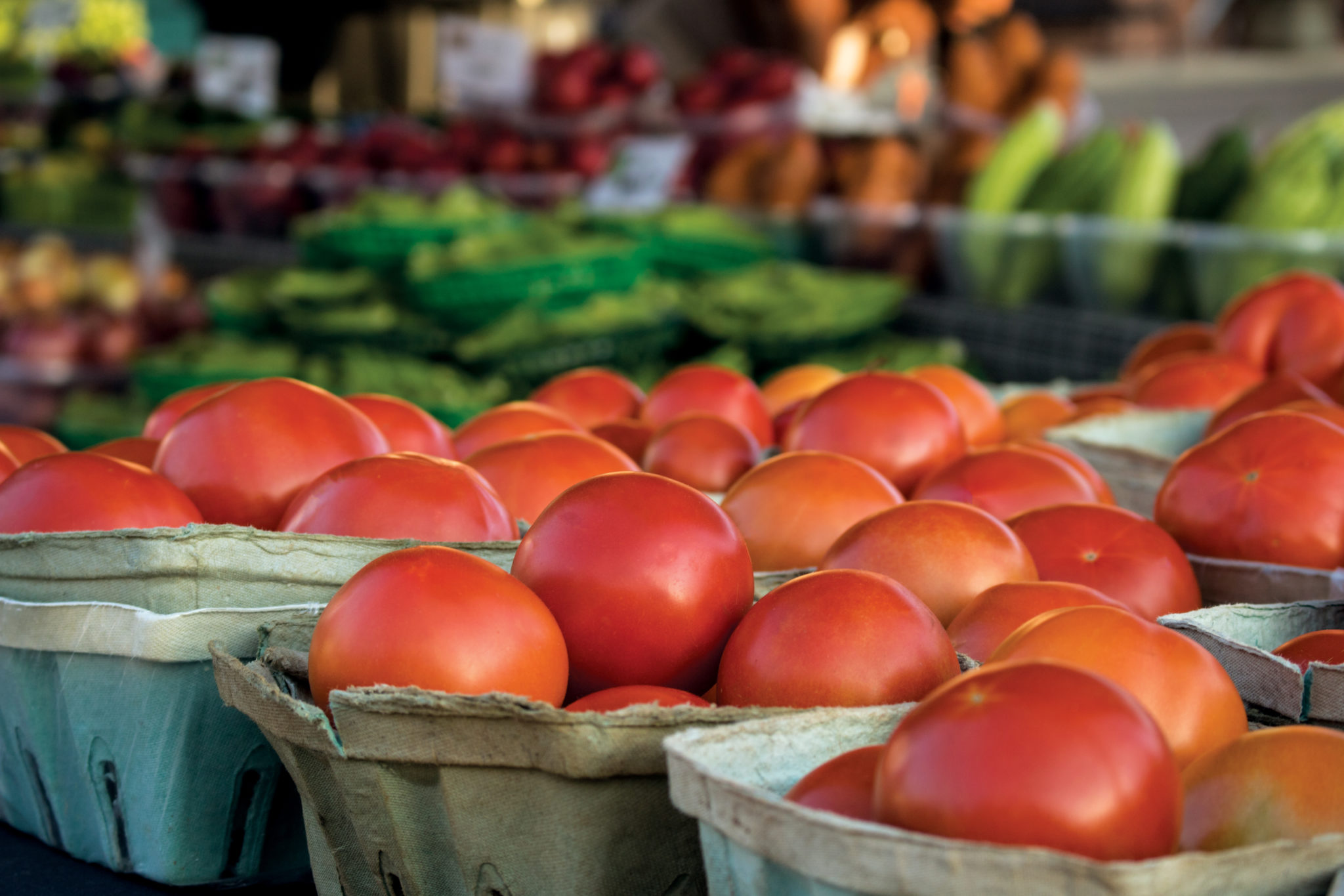 Tomatoes at market