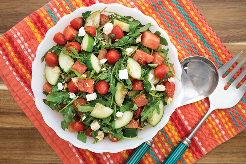 cucumber and watermelon salad