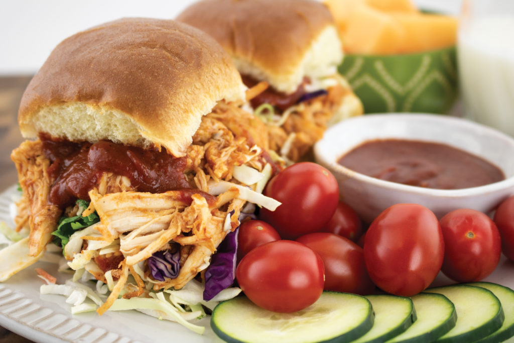 BBQ chicken sliders