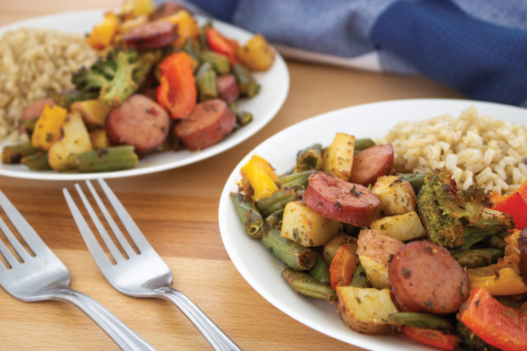 Sheetpan Turkey Sausage & Veggies