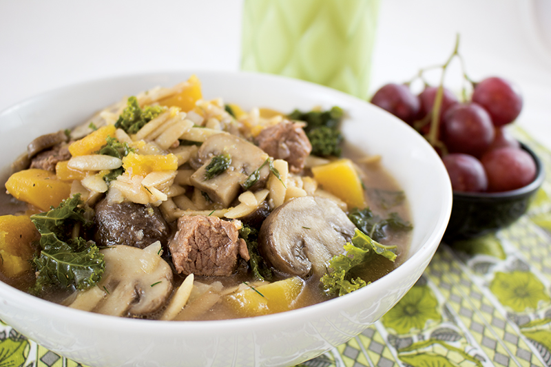 Harvest butternut squash beef stew