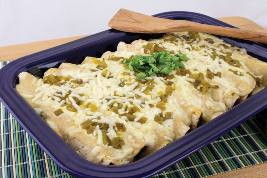 Creamy Chicken Spinach Enchiladas