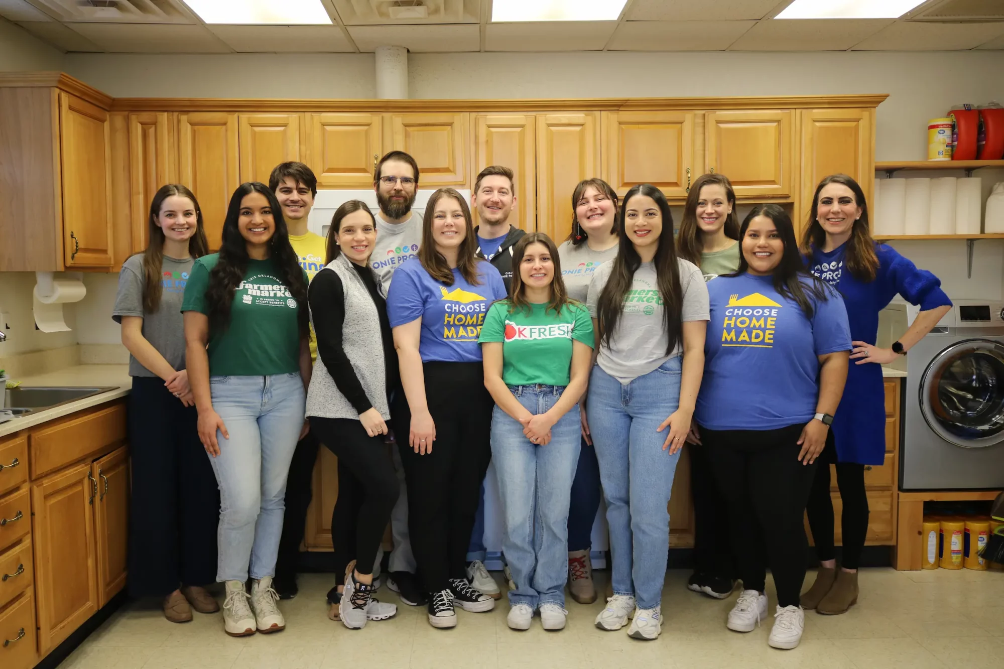 The ONIE staff poses together in the ONIE test kitchen.